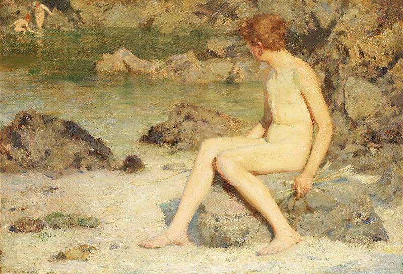 Henry Scott Tuke Cupid and Sea Nymphs Germany oil painting art